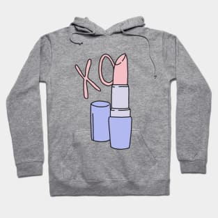 Lipstick xo kisses tumblr girly makeup print Hoodie